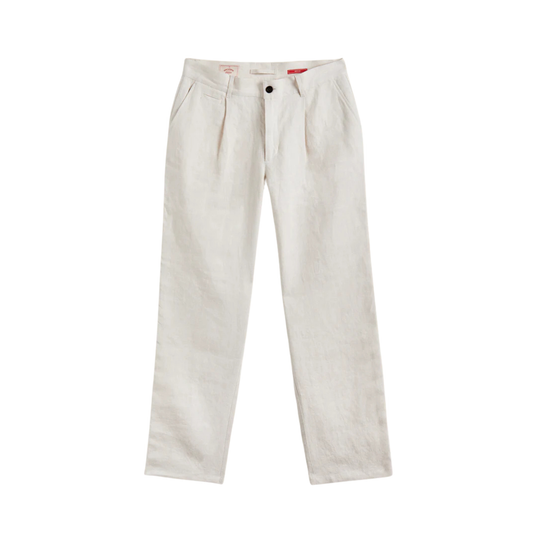 PORTUGUESE FLANNEL - Linen Single Pleat Trousers