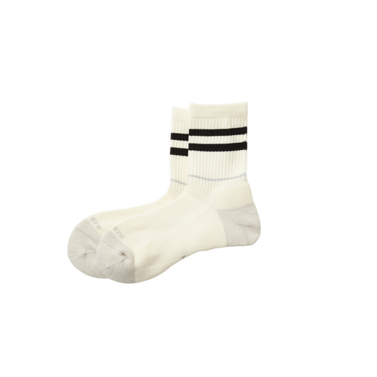 ROTOTO - Allrounder 2 Stripe Merino Mini Crew Socks