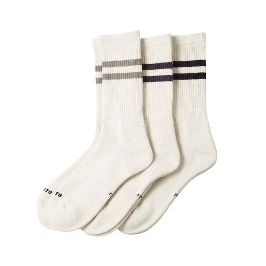 ROTOTO - Classic Athletic 3 Pack Crew Socks