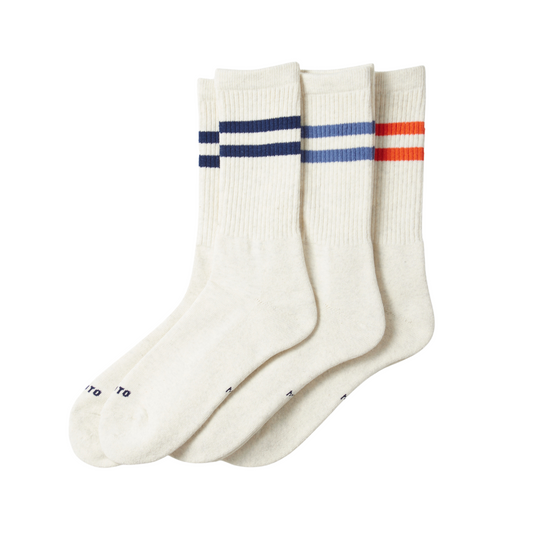 ROTOTO - Classic Athletic 3 Pack Crew Socks