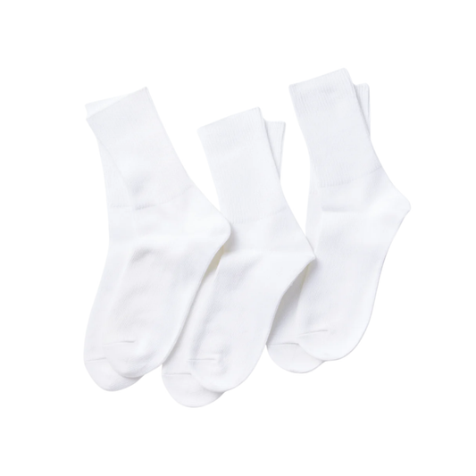 ROTOTO - Organic Daily 3 Pack Ribbed Crew Socks