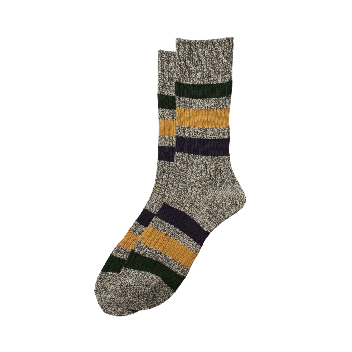 ROTOTO - Park Stripe Crew Socks