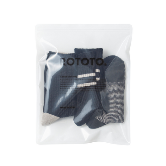 ROTOTO - Recycled Cotton & Wool 3 Pack Crew Socks