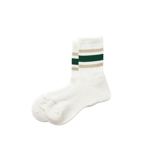 ROTOTO - Washi Cushion Stripe Crew Socks