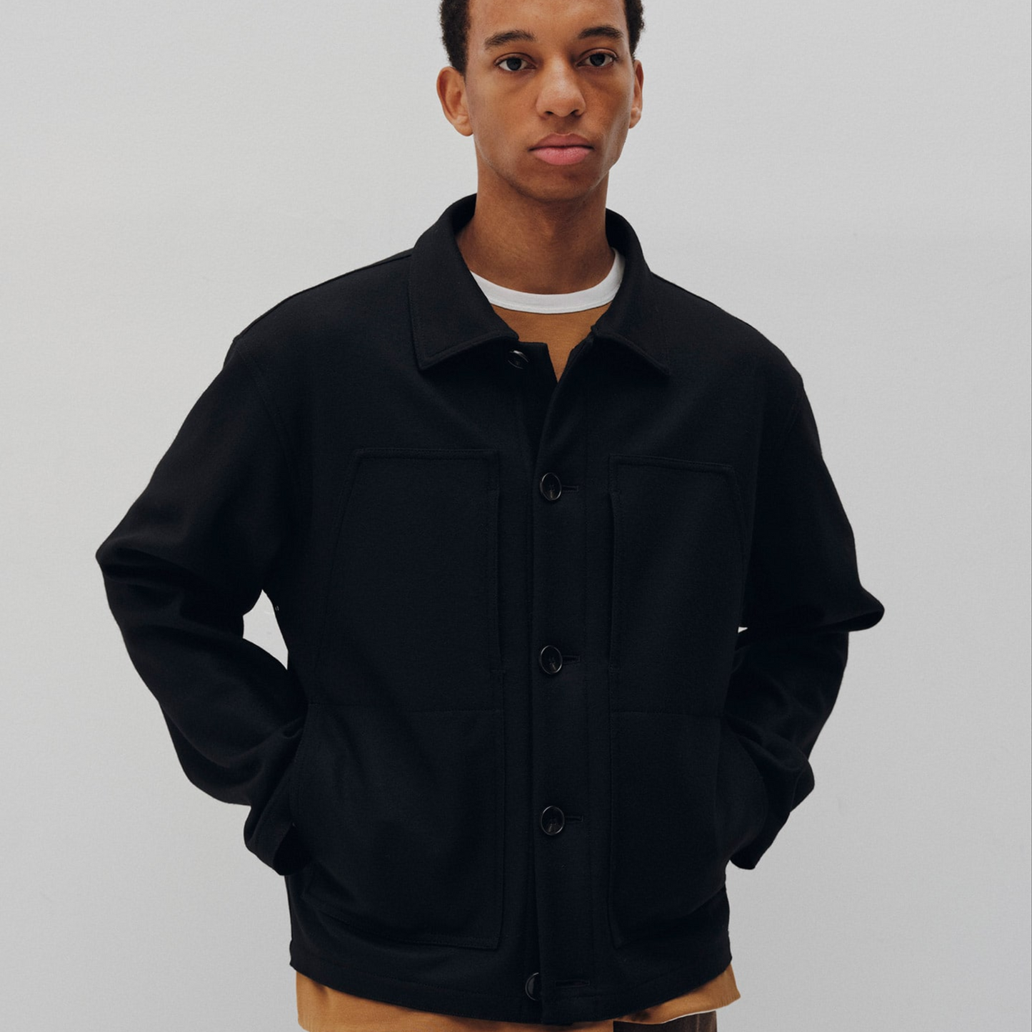 SOPHNET.- Hard Melton CPO Blouson Jacket