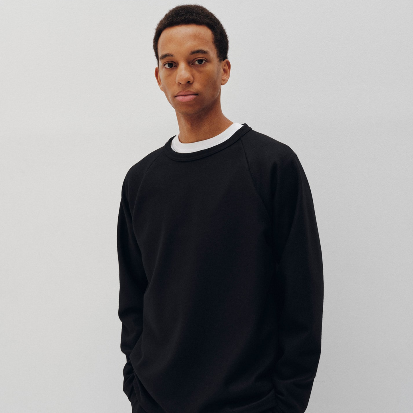 SOPHNET.- Hard Melton Essential Raglan L/S Tee