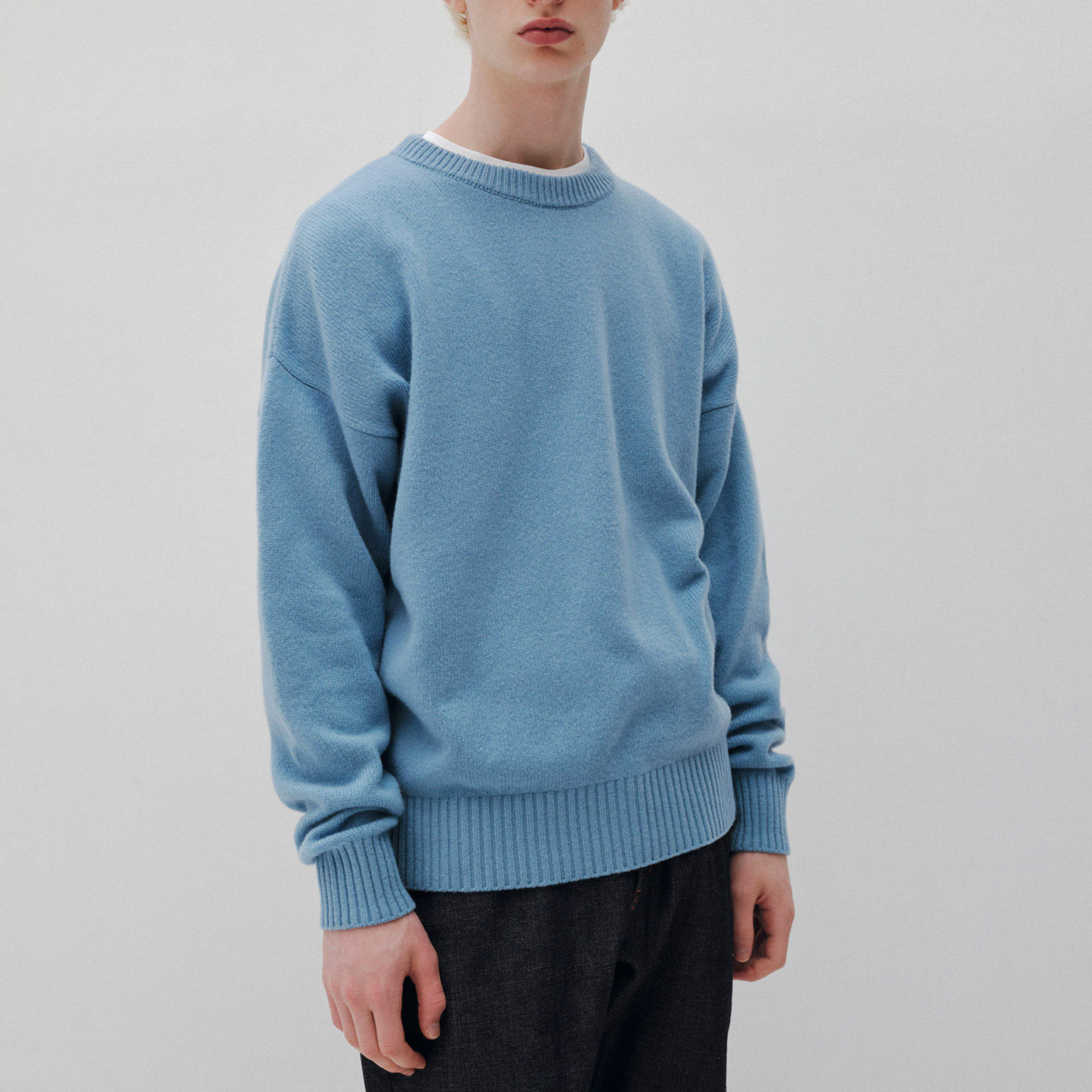 SOPHNET.- Wool Cashmere Oversized Crewneck Knit