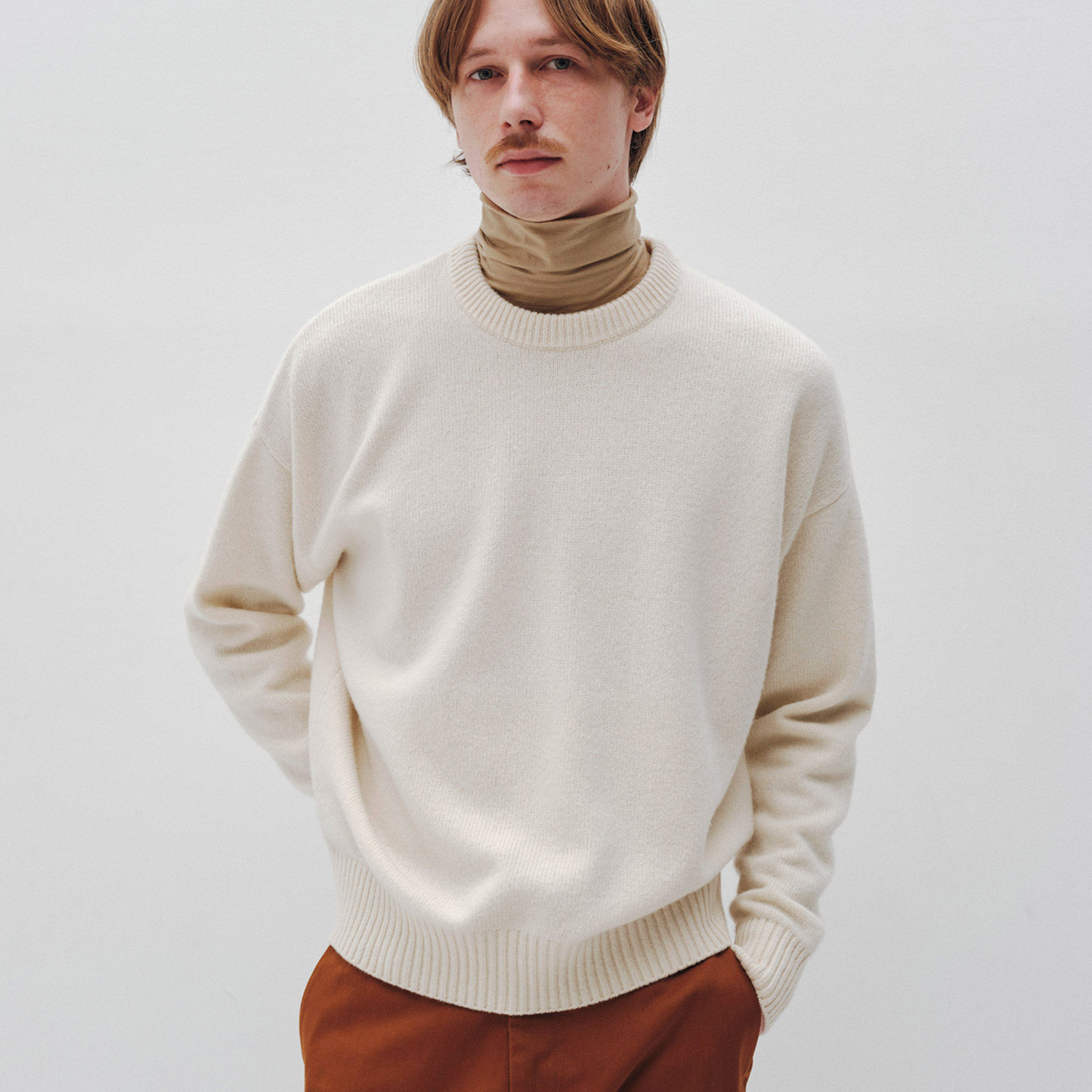 SOPHNET.- Wool Cashmere Oversized Crewneck Knit