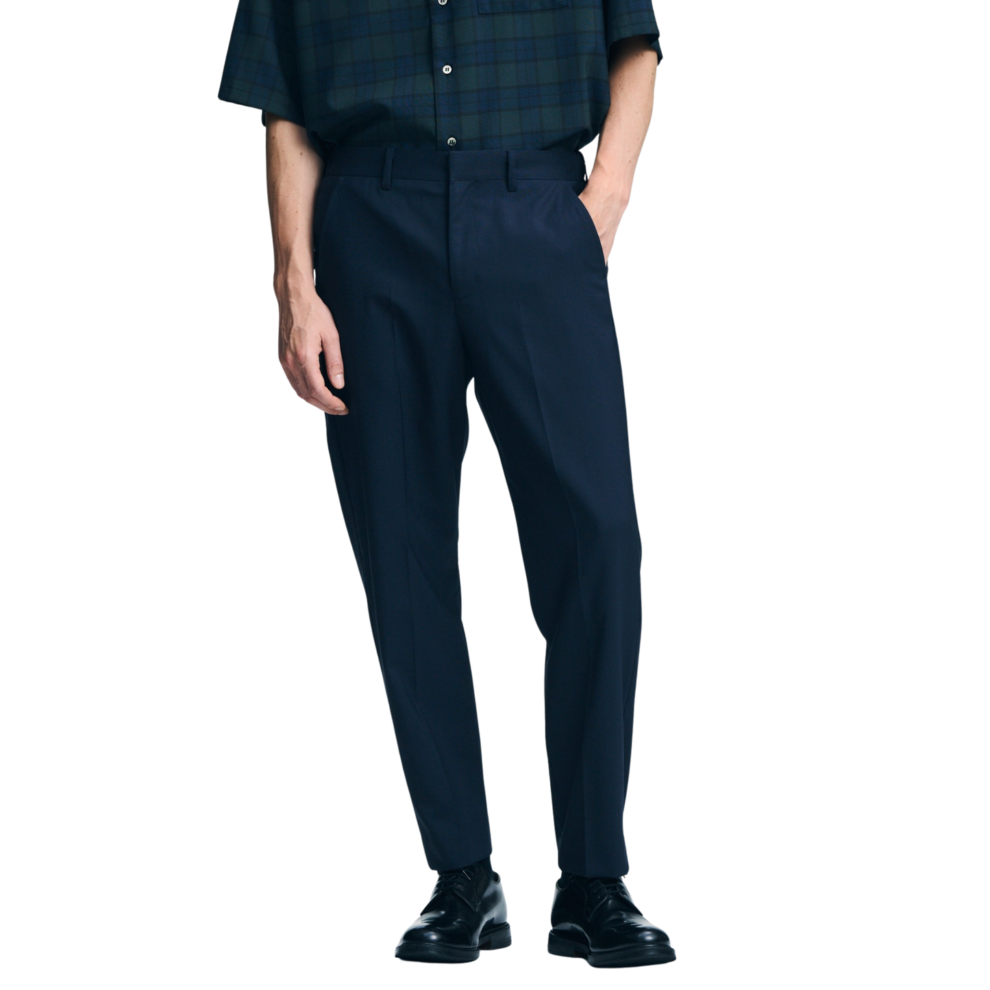 SOPHNET. - Wool Tropical Shirring Slim-Fit Slacks