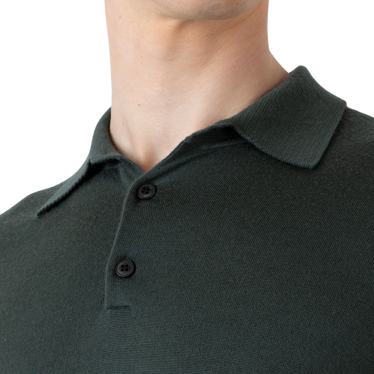 SUNSPEL - Extra Fine Merino Wool L/S Polo Shirt