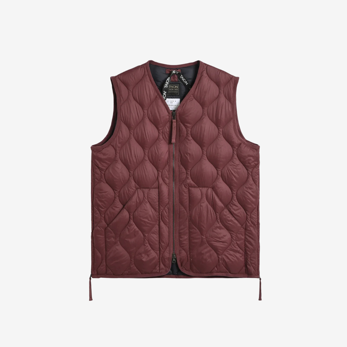 TAION - Military V Neck W-Zip Down Vest (Soft Shell)