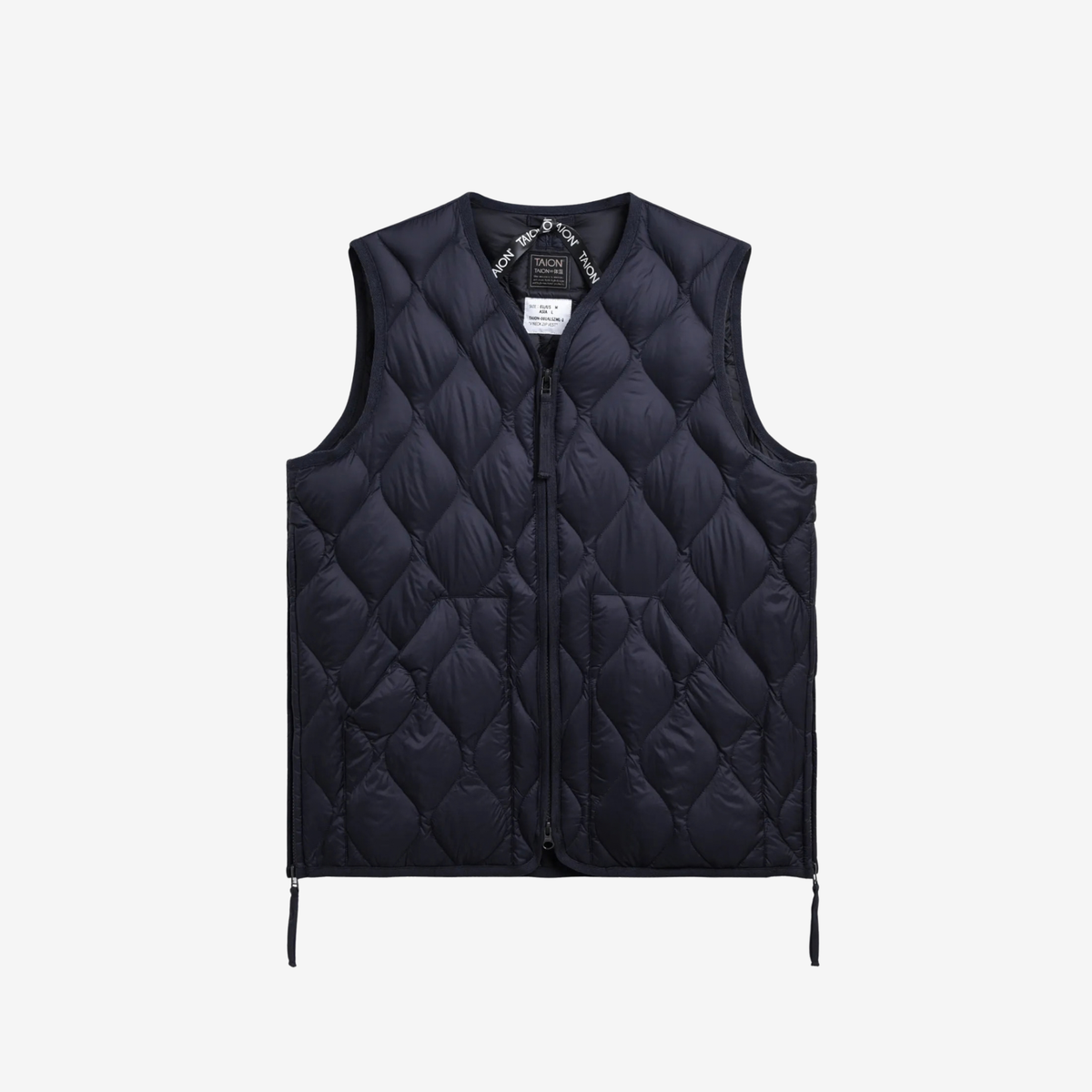 TAION - Military V Neck W-Zip Down Vest (Soft Shell)