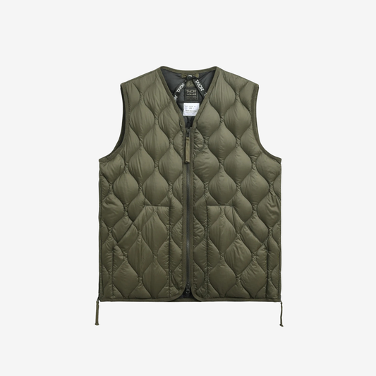 TAION - Military V Neck W-Zip Down Vest (Soft Shell)