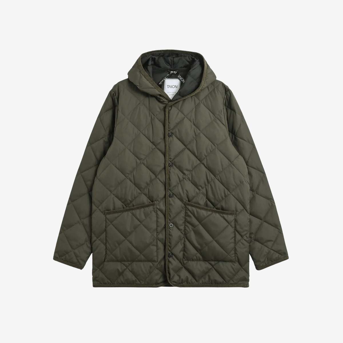 TAION - Piping Hood Down Cardigan