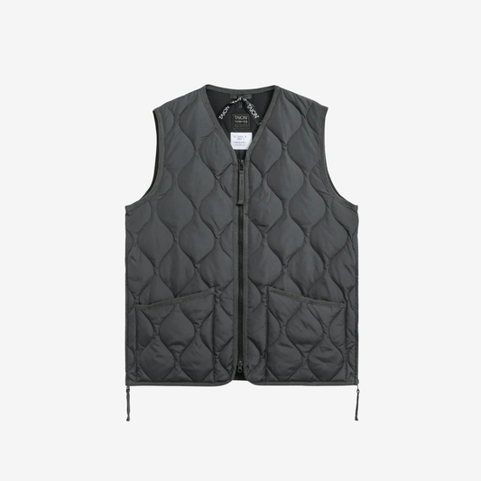 TAION - Unisex Military Zip V Neck Down Vest (Hard Shell)