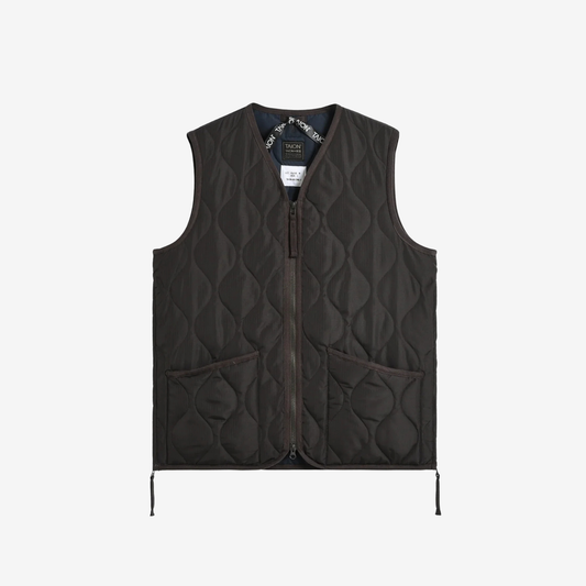 TAION - Unisex Military Zip V Neck Down Vest (Hard Shell)