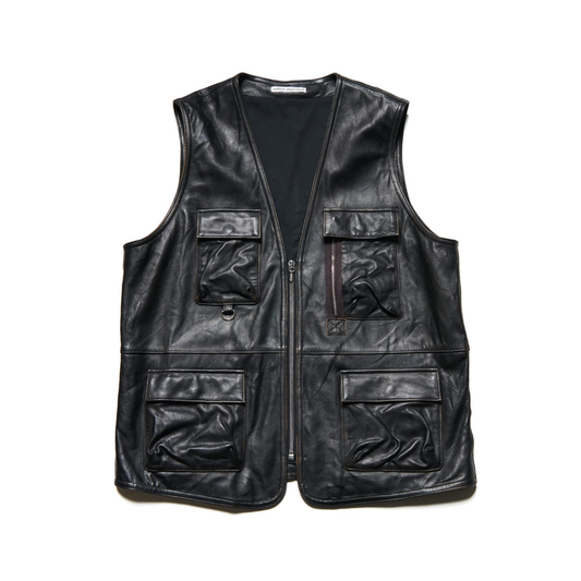 UNIFORM EXPERIMENT - Leather 4Pocket Vest