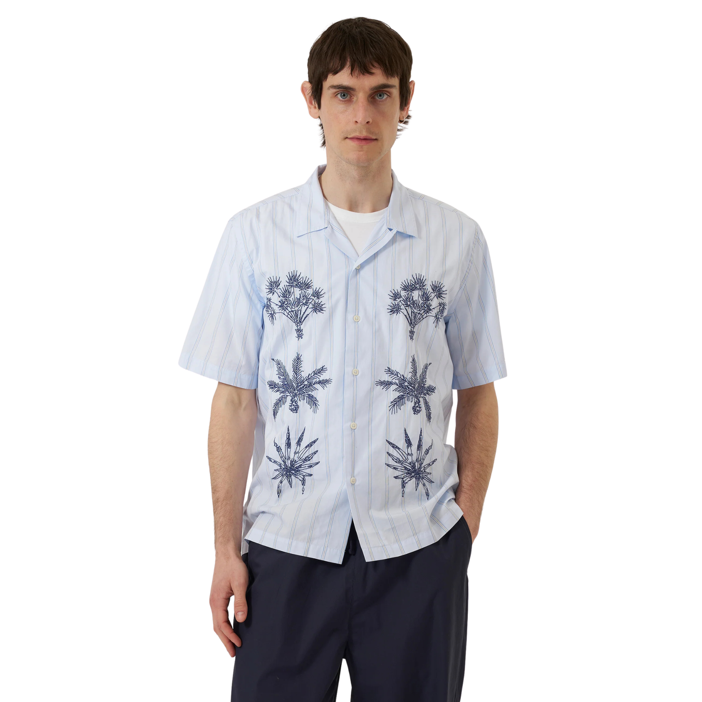 UNIVERSAL WORKS - S\S Mc Stripe Road Trip Shirt