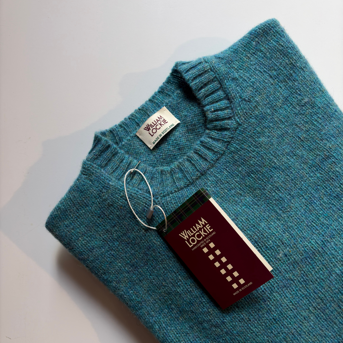 WILLIAM LOCKIE - Artyan Sh Lambswool Crew Azure