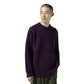 YONETOMI - Ex Fine Wool Rib Knit Pull Over Purple