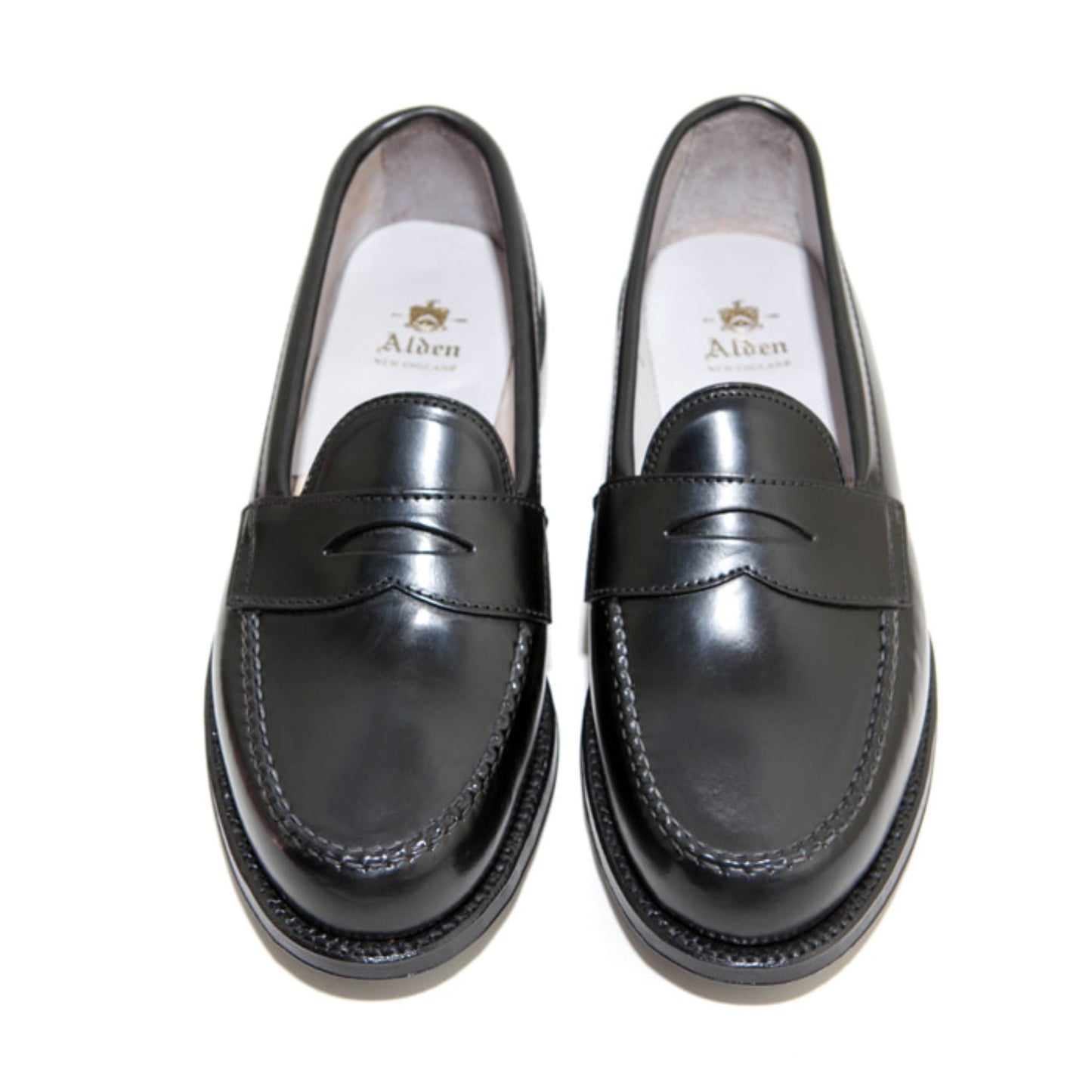 ALDEN - 987 Leisure Handsewn Cordovan Penny Loafer Black