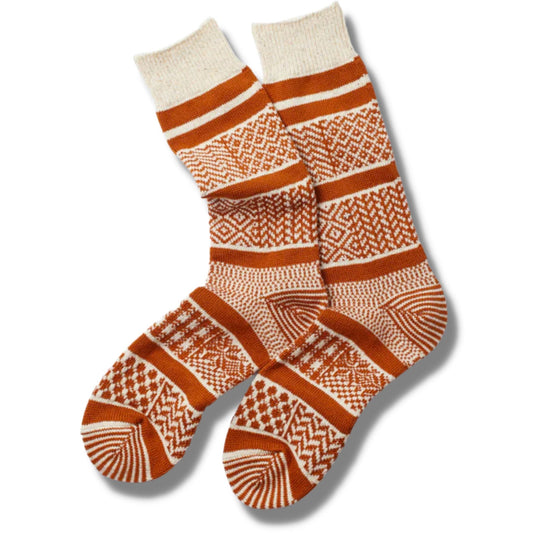 ROTOTO - Multi Jacquard Crew Socks