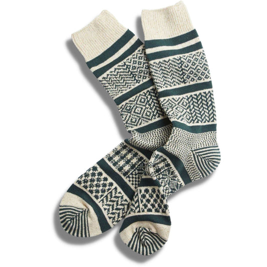 ROTOTO - Multi Jacquard Crew Socks