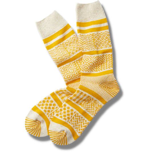 ROTOTO - Multi Jacquard Crew Socks