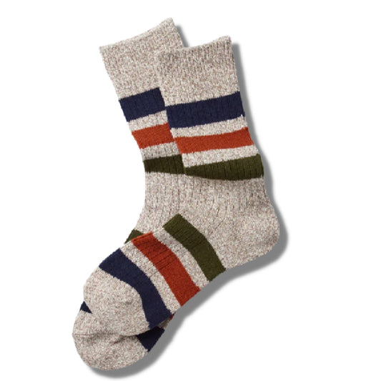 ROTOTO - Park Stripe Crew Socks